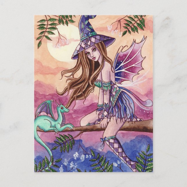 Rowenia - Postales de bruja y dragón (Anverso)