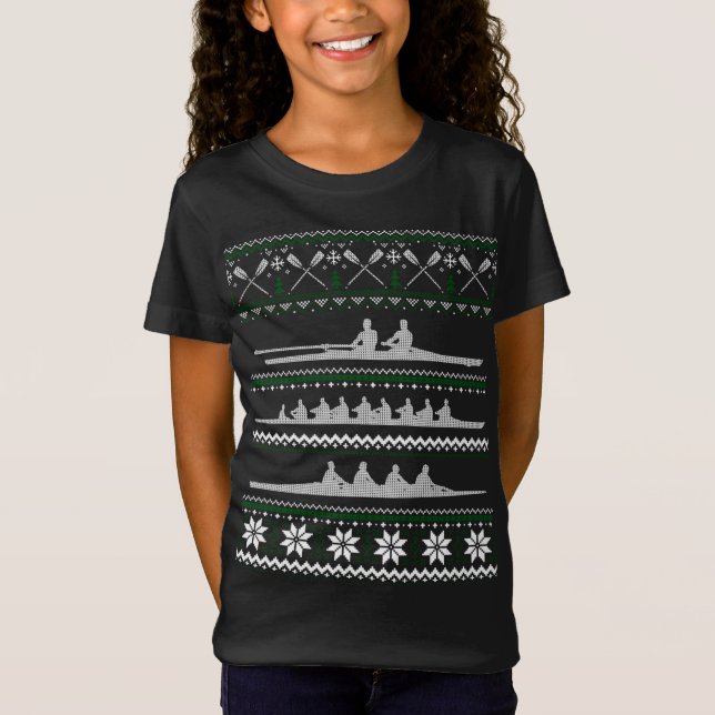 Rowing Team Funny Noel Gift Navidades feos Sweater (Anverso)