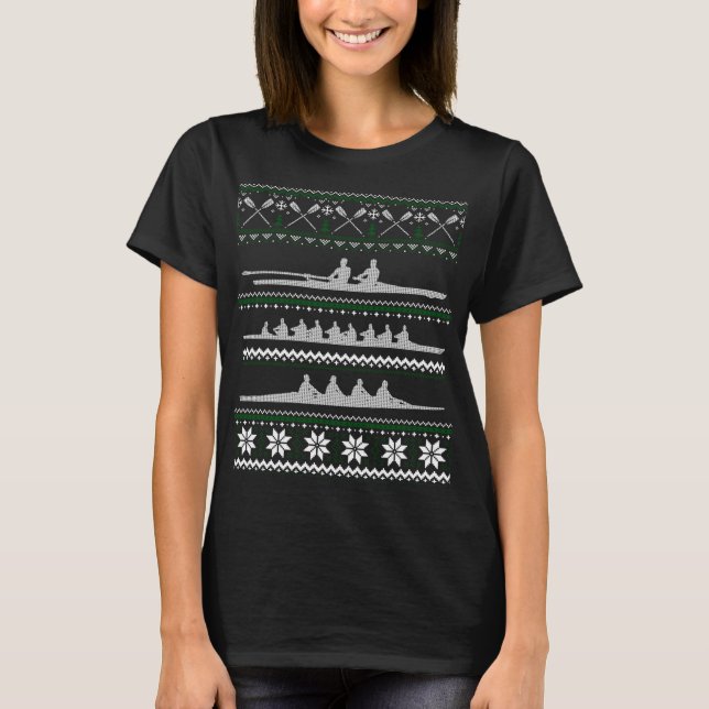 Rowing Team Funny Noel Gift Navidades feos Sweater (Anverso)