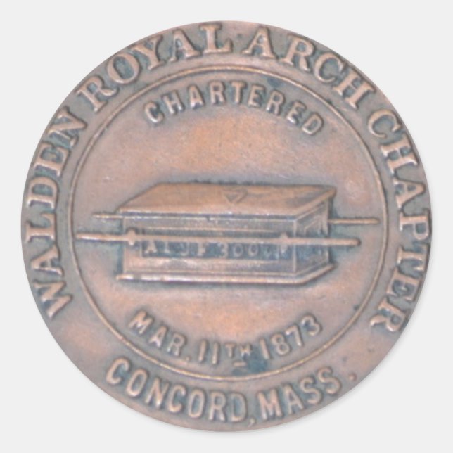 Royal Arch Masonic Penny Pegatina (Anverso)