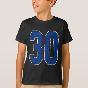 Royal Blue And White Número 30 Jersey Player Unifo