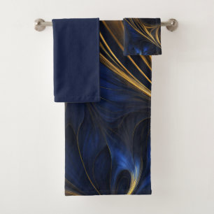 Royal Blue Gold Resumen Swirl