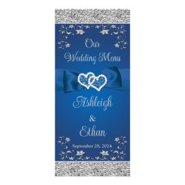 Royal Blue, menú Boda Gray Love Hearts