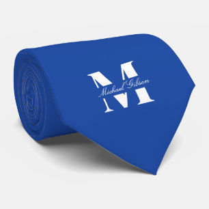 Royal Blue   Monograma Personalizado Corbata para 
