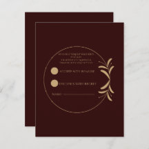 Royal Deep Burgundy Personalized RSVP Card