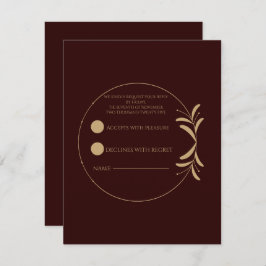 Royal Deep Burgundy Personalized  RSVP Card