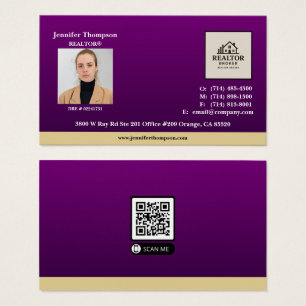 Royal Purple con tarjeta de visita para imanes de 