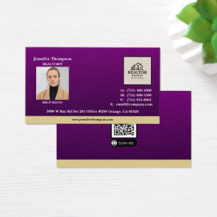 Royal Purple con tarjeta de visita para imanes de 