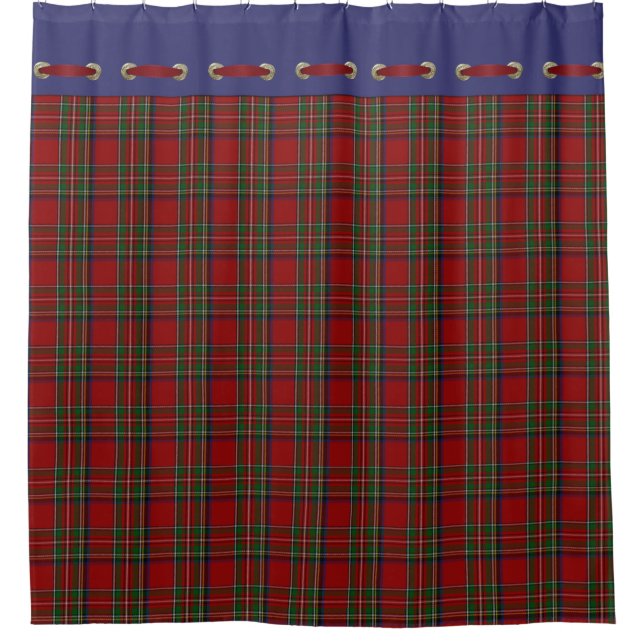 Royal Stewart Tartan Plaid Shower Cortina (Anverso)