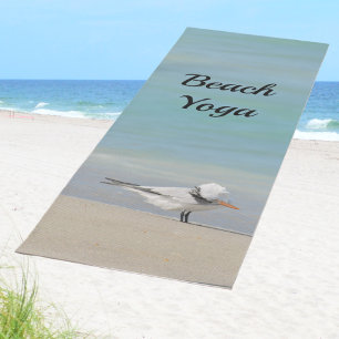 Royal Tern Seabird Posando Beach Yoga Mat