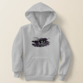 RR 04 | Logo Grunge Rebel Kids Gray Hoodie