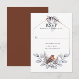 RRústica Plata Gris Rust Botanicals Bird RSVP
