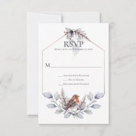 RRústica Plata Gris Rust Botanicals Bird RSVP