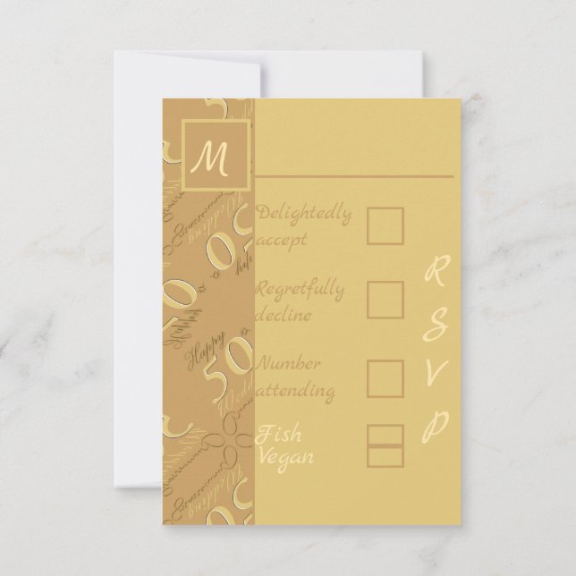 RSVP 50º Aniversario de Boda  (Reverso)