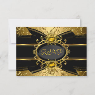 RSVP 50 Aniversario Gold Leaf & Gem