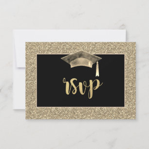 RSVP a la fiesta de graduación con gorra de gradua