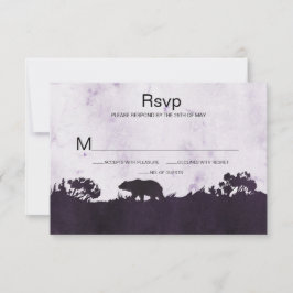 RSVP al Salvaje Paisaje Rústico Púrpura