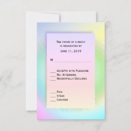 RSVP arcoiris con opciones de Entree
