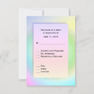 RSVP arcoiris con opciones de Entree