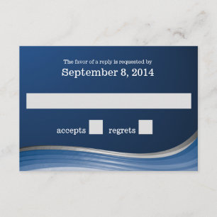 RSVP azul de ola de acero