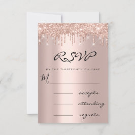 RSVP Azul Rosa Marina Gota Simplemente Boda
