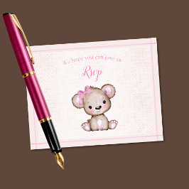 RSVP Baby Shower Cute Chica Bear