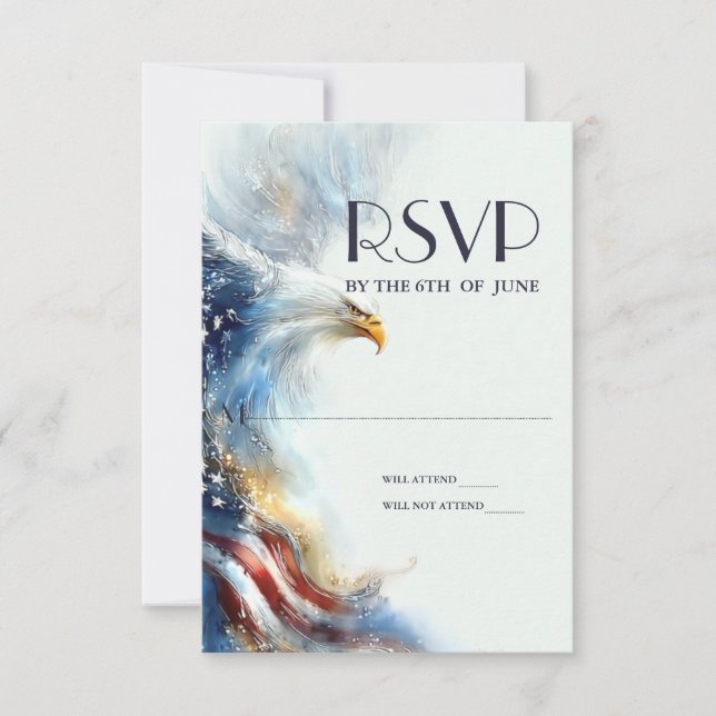 RSVP Bald Eagle Patriotic USA Semiquincentennial (Anverso)