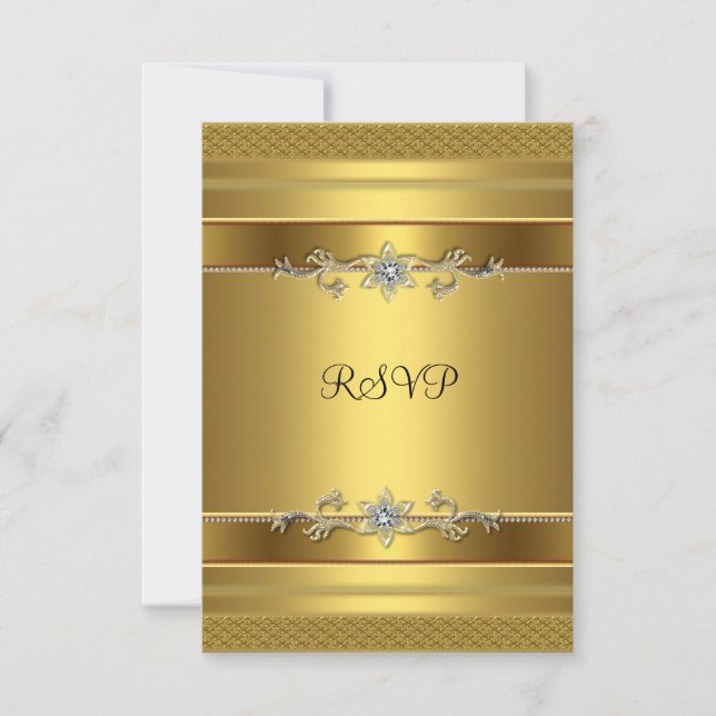 RSVP Birthday Party Gold Diamond Jewel (Anverso)