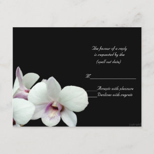 rsvp blanco de las orquídeas