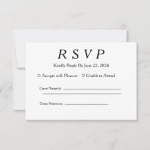 RSVP blanco minimalista elegante