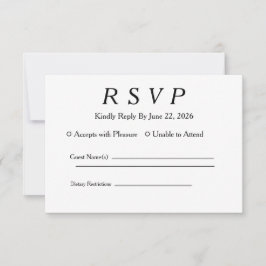 RSVP blanco minimalista elegante