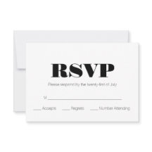RSVP blanco negro moderno