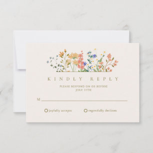 RSVP Boda Bohemio de Flor Silvestre de Verano