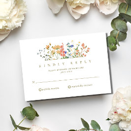 RSVP Boda Boho Flor Silvestre de Verano