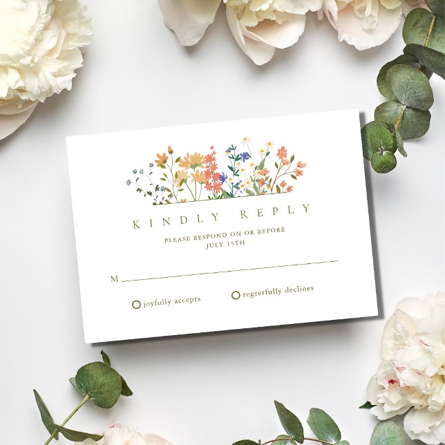 RSVP Boda Boho Flor Silvestre de Verano (Subido por el creador)