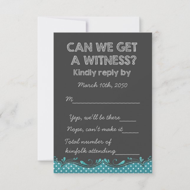 RSVP Boda de campo Rústica de la Escuela Vieja (Anverso)