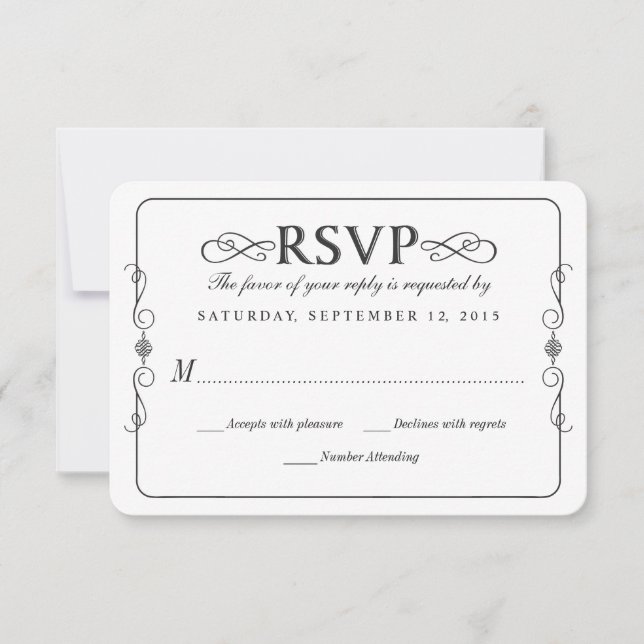 RSVP Boda de Chalkboard de campo rústico (Anverso)
