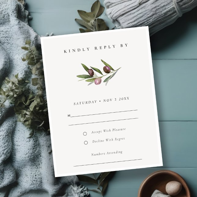 RSVP Boda de filiación de rama de olivo mínima rus (Subido por el creador)