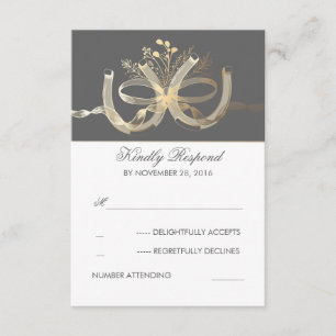 RSVP Boda de herradura dorada en un país ruso