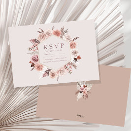RSVP Boda de hierba de pampas rústicas