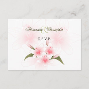 RSVP Boda de Lilies Blancos y Rosa