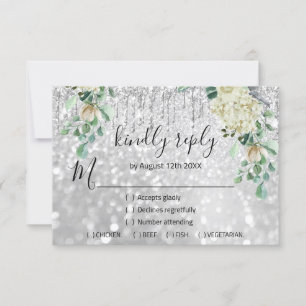 RSVP Boda de Plata Brillo Bridal Menta Brillante