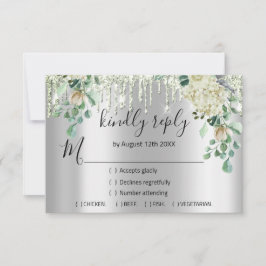 RSVP Boda de Plata Brillo Menta Verde Gotea