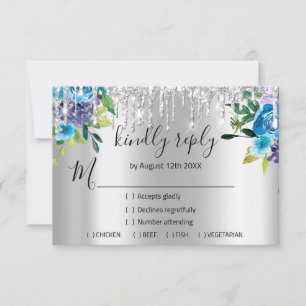 RSVP Boda de Plata Brillo Novia Marina VIP Goteo