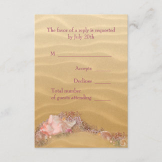 RSVP Boda de Playa de Arena Conchas