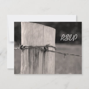 RSVP Boda de rancho rural después de la reja del c