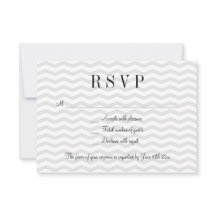 RSVP boda de respuesta de patrón de chevron gris