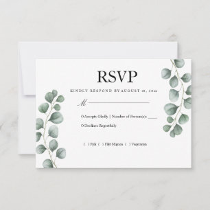 RSVP Boda Eucalipto Verde