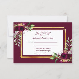 RSVP boda florals burgundy boho