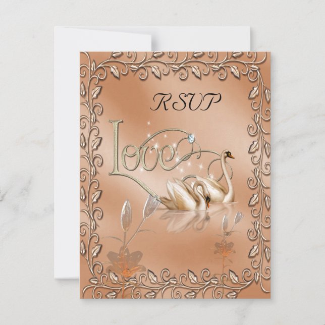 Rsvp Boda Love Swans Floral (Anverso)